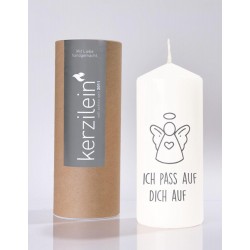 Flamme, weiß/anthrazit Schutzengel- Ich pass