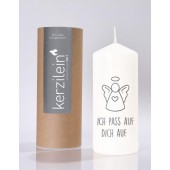 Flamme, weiß/anthrazit Schutzengel- Ich pass