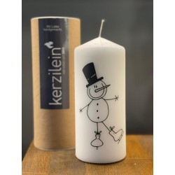 Flamme, weiß/anthrazit Schneemann