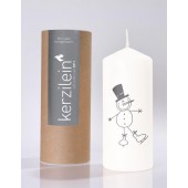 Flamme, weiß/anthrazit Schneemann