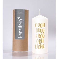 Flamme, weiß/gold Oh Du Fr√∂hliche