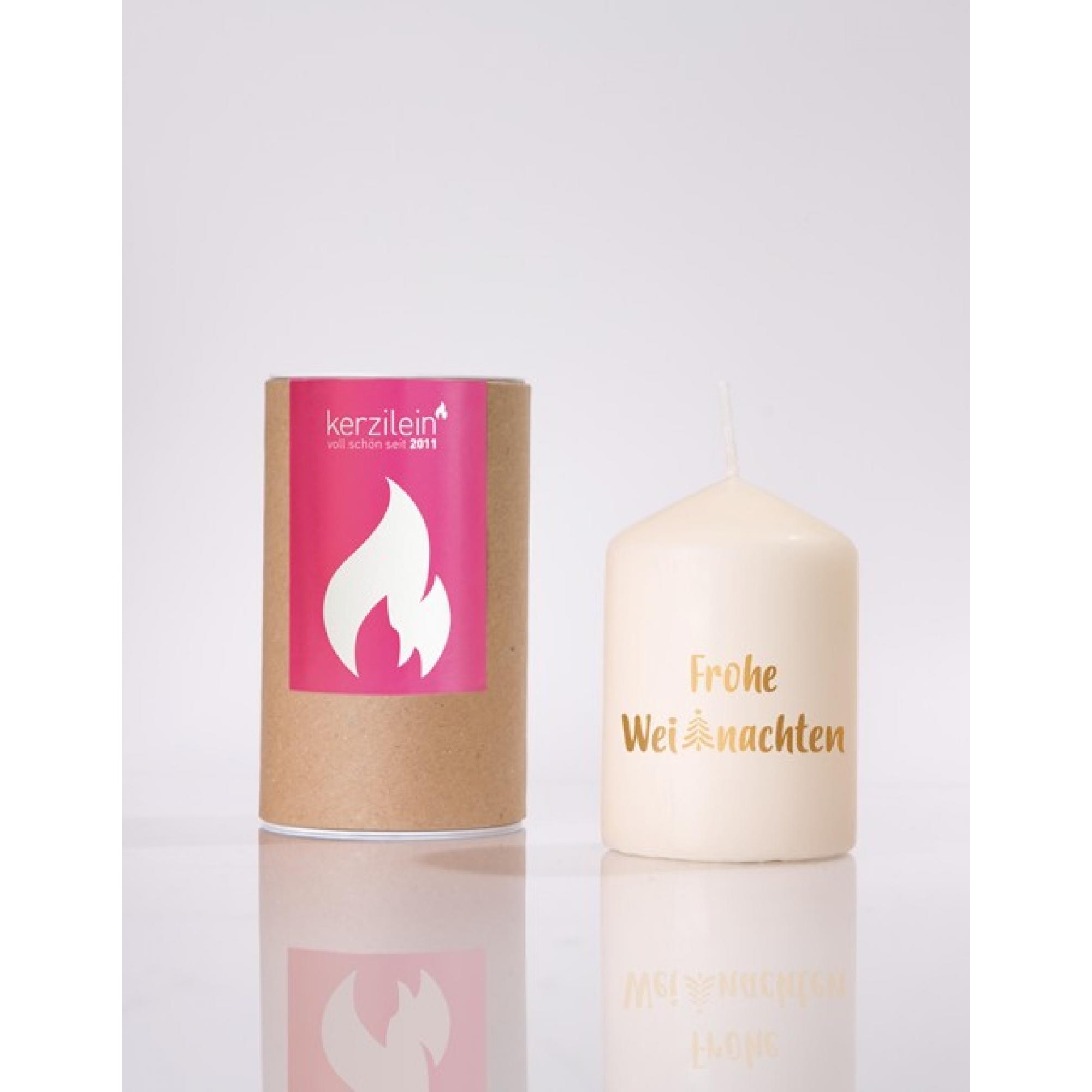 Flämmchen, gold Frohe Weihnachten Baum