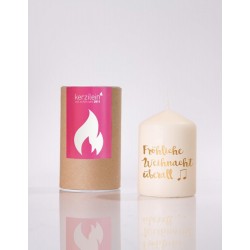 Flämmchen, gold fr√∂hliche Weihnachten √ºberall