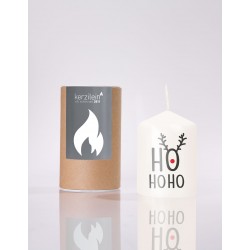 Flämmchen, weiß/anthrazit HoHoHo Geweih