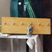 Schlüsselbrett aus Holz 6 Haken