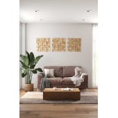 Holz Mozaik Seda - Handgefertigtes  - Wandkunst 40cm
