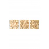 Holz Mozaik Seda - Handgefertigtes  - Wandkunst 40cm
