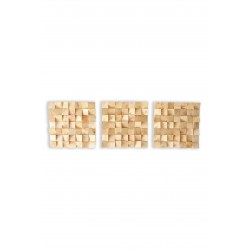 Holz Mozaik Seda - Handgefertigtes  - Wandkunst 60cm