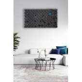 Holz Mozaik SpaceLight - Handgefertigtes  - Wandkunst 96cm