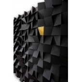 Holz Mozaik SpaceLight - Handgefertigtes  - Wandkunst 96cm
