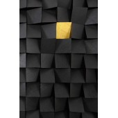 Holz Mozaik SpaceLight - Handgefertigtes  - Wandkunst 96cm