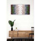 Holz Mozaik Uranus - Handgefertigtes  - Wandkunst 140cm