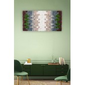 Holz Mozaik Uranus - Handgefertigtes  - Wandkunst 140cm