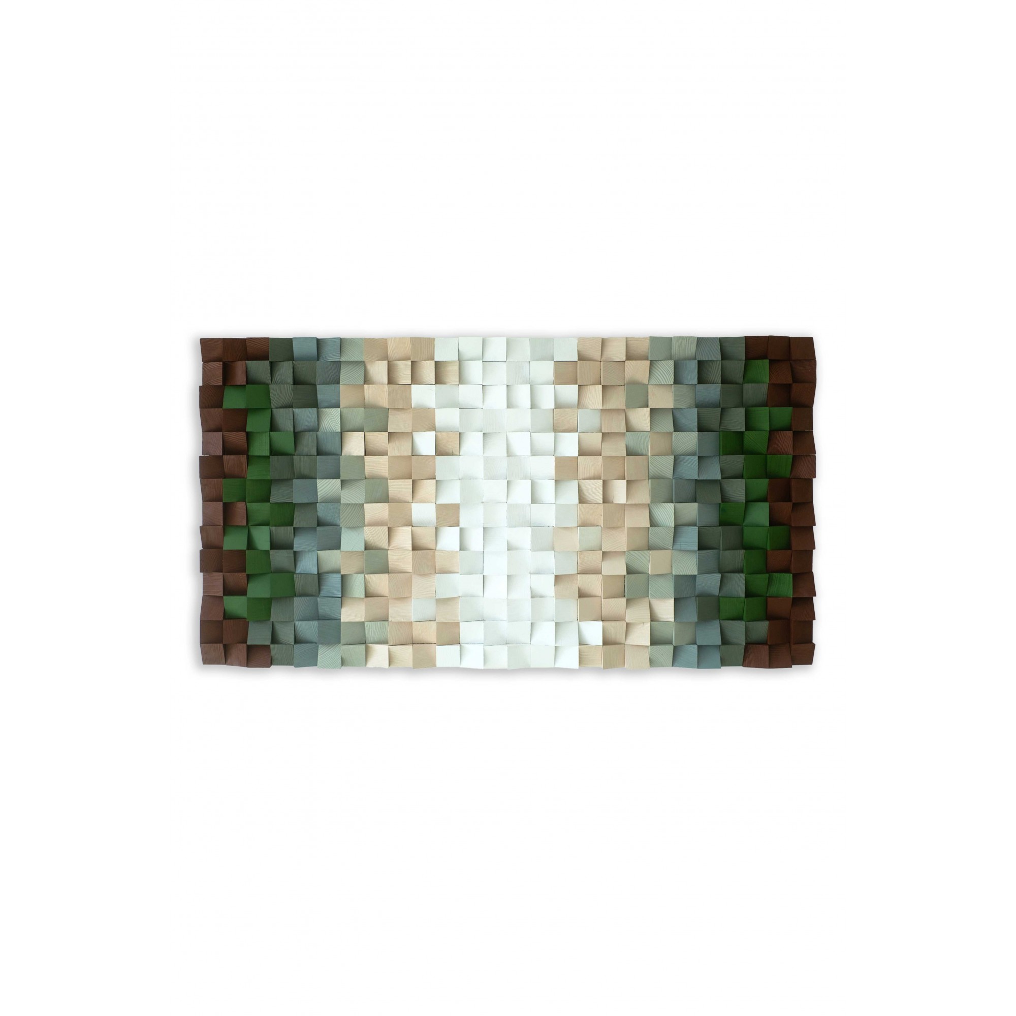 Holz Mozaik Uranus - Handgefertigtes  - Wandkunst 140cm