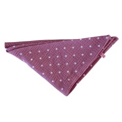 Dreieckstuch pink mit Sternen - Musselinschal für Mädchen