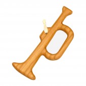 Christbaumschmuck aus Holz, Trompete