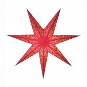 Papierstern Lux Red M zum Aufhängen rot