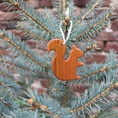 Christbaumschmuck aus Holz | Eichhörnchen | Geschenkanhänger