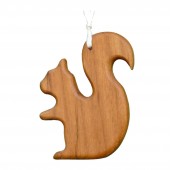 Christbaumschmuck aus Holz Eichhörnchen
