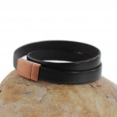 Lederarmband für Damen dunkelgrau
