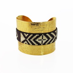 Armreif | Armband gold - braun | UNIKAT Handmade