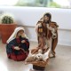Krippenfiguren Set mit Kleidung | Heilige Familie 14 cm