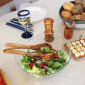 Salatbesteck klein aus Holz, Olivenholz