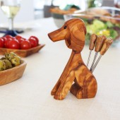 Hundeträger aus Holz Stiftehalte oder für Olivenpiker