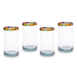 Gläser 4er Set Konfetti Rand