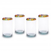 Gläser 4er Set Konfetti Rand