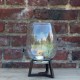 Vase Glass w/Metal Frame H23 D10,5
