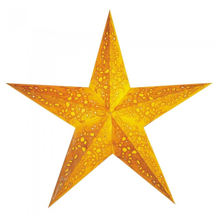 Papierstern "mono yellow" , Weihnachtsstern beleuchtet kaufen
