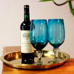 Weinglas 2er Set Aqua Modern | Cocktailglas