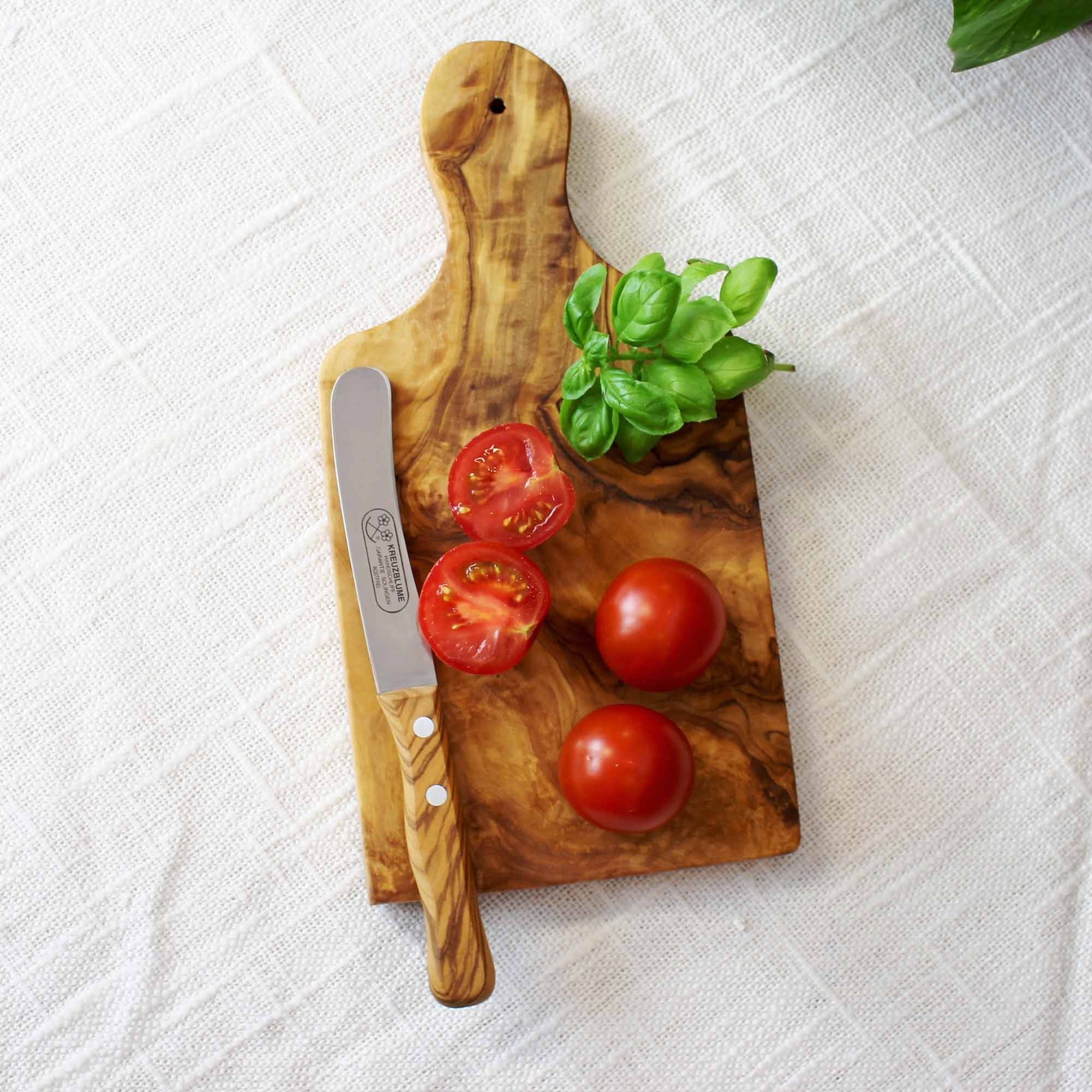 Holzbrettchen mit Griff , Schneidebrett aus Olivenholz kaufen