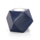 Teelichthalter geometrisch grau und blau