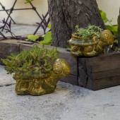 Blumentopf aus Ton Schildkröte aus Mexiko