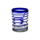 Gläser 4er Set, spiral blau klein