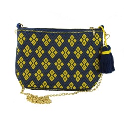 Handtasche blau und gelb - Juanita