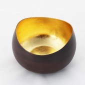 Teelichthalter | Teelichtschale Swing bronzen/golden